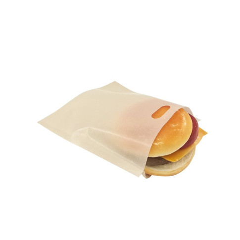 Sac grille pain marron clair en silicone  160x180mm