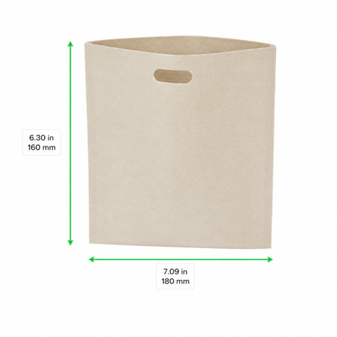 Sac grille pain marron clair en silicone  160x180mm