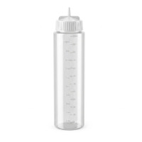 Squeezer souple transparent 1 embout, plastique BPA free  H185mm 230ml