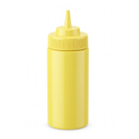 Squeezer souple jaune 1 embout, plastique BPA free  H185mm 230ml