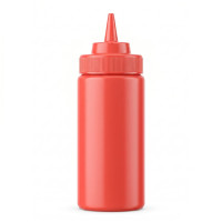 Squeezer souple rouge 1 embout, plastique BPA free  H185mm 230ml