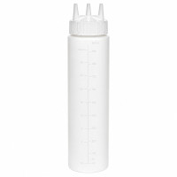 Squeezer souple transparent 3 embouts,  plastique BPA free  H295mm 920ml