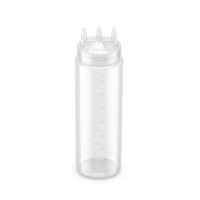 Squeezer souple transparent 3 embouts, plastique BPA free  H195mm 420ml