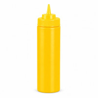 Squeezer souple jaune 1 embout, plastique BPA free  H195mm 350ml