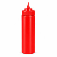 Squeezer souple rouge 1 embout, plastique BPA free  H195mm 350ml