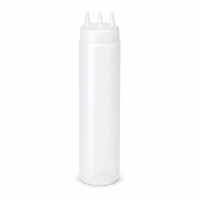 Squeezer souple transparent 3 embouts, plastique BPA free  H260mm 630ml