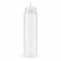 Squeezer souple transparent 1 embout, plastique BPA free  H260mm 630ml