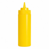 Squeezer souple jaune 1 embout, plastique BPA free  H260mm 630ml