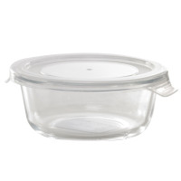 Combo Bol CookShow en verre compartimenté+Couv PP    H60mm 390ml