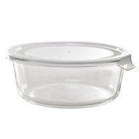 Combo Bol CookShow en verre compartimenté+Couv PP    H74mm 950ml