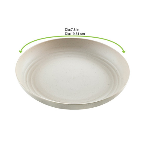 HUSKLY Assiette réemployable composite beige  H30mm
