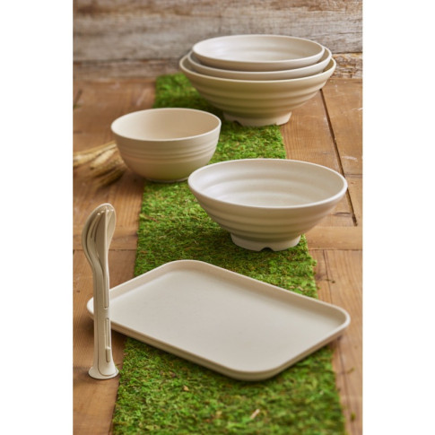 HUSKLY Assiette réemployable composite beige  H30mm