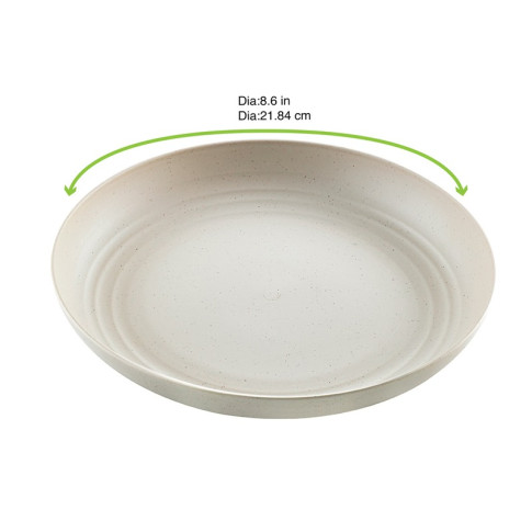 HUSKLY Assiette réemployable composite beige  H30mm