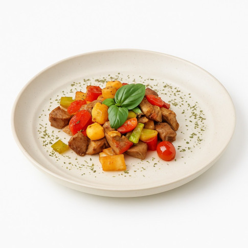 HUSKLY Assiette réemployable composite beige  H30mm