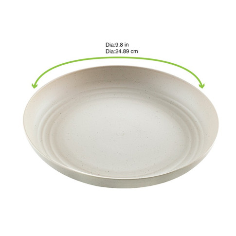 HUSKLY Assiette réemployable composite beige  H30mm