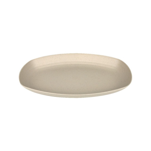 Huskly assiette ovale réemployable composite beige 290x180mm H32mm