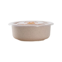 Bol réutilisable en composite beige avec couvercle en plastique PP  H65mm 500ml