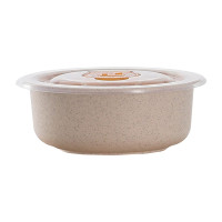 Bol réutilisable en composite beige avec couvercle en plastique PP  H75mm 900ml