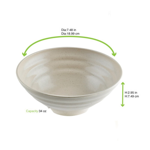 Bol réemployable composite beige  H75mm 1000ml