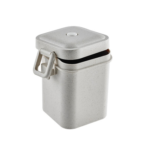 Pot à soupe réemployable en composite beige avec couvercle 105x90mm H125mm 600ml