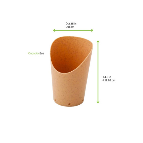 Etui à wrap réutilisable avec 6 trous de ventilation  H118mm 220ml