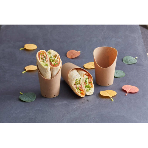 Etui à wrap réutilisable avec 6 trous de ventilation  H118mm 220ml
