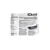 Sac papier ingraissable blanc ouvert sur 2 côtés avec décor journal  170x170mm