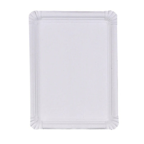 Assiette carton blanc rectangulaire