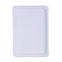 Assiette carton blanc rectangulaire