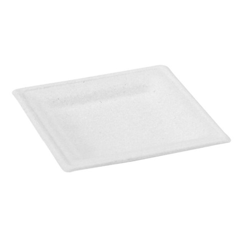 Assiette pulpe carrée blanche  160mm  H15mm