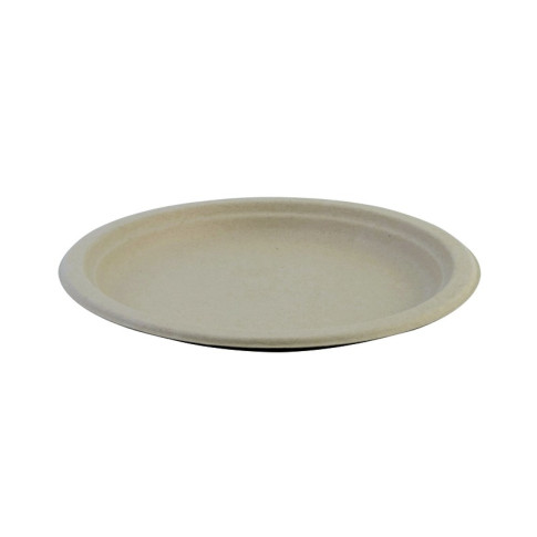 Assiette pulpe ronde brune  220mm