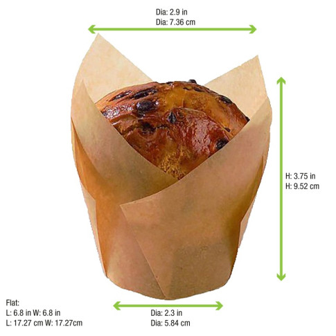 CAISSETTE DE CUISSON TULIPE MARRON SILICONE 175X175X60MM 12PCS/PET BOX, 6BOX/OPP BAG, 4BAG/CTN