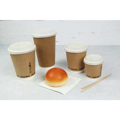 Gobelet carton laminé PLA double paroi  H110mm 340ml