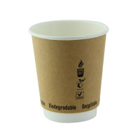 Gobelet carton laminé PLA double paroi  H93mm 230ml
