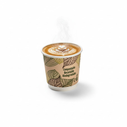 Gobelet carton laminé PLA double paroi  H93mm 230ml