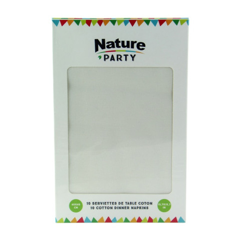 SERVIETTE COTON CREME 400x400mm