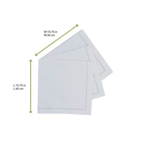 Serviette coton blanc 400x400mm