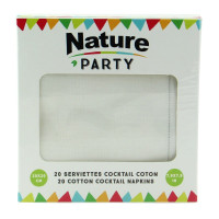 Serviette coton crème pour cocktail 200x195mm