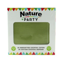 Serviette coton vert pour cocktail