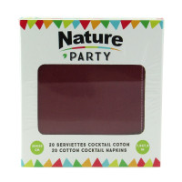 Serviette coton rouge pour cocktail 200x195mm