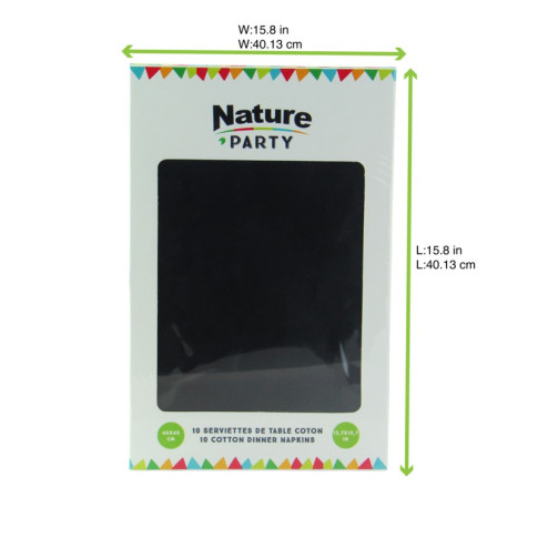 Serviette coton noir