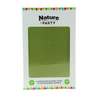 SERVIETTE COTON VERTE 40X40CM - X100 (10X10PCS)