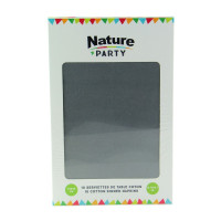 Serviette coton gris