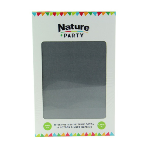 Serviette coton gris