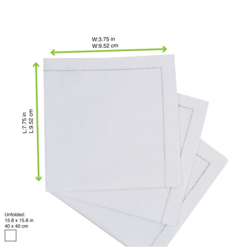 Serviette coton blanc 400x390mm