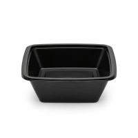 Saladier PET carré noir  160x160mm H70mm 750ml