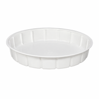 Saladier plastique PS rond blanc  H30mm 600ml