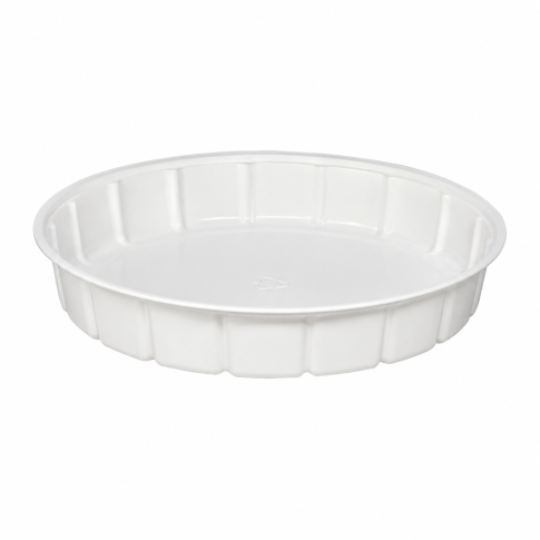 Saladier plastique PS rond blanc  H30mm 600ml