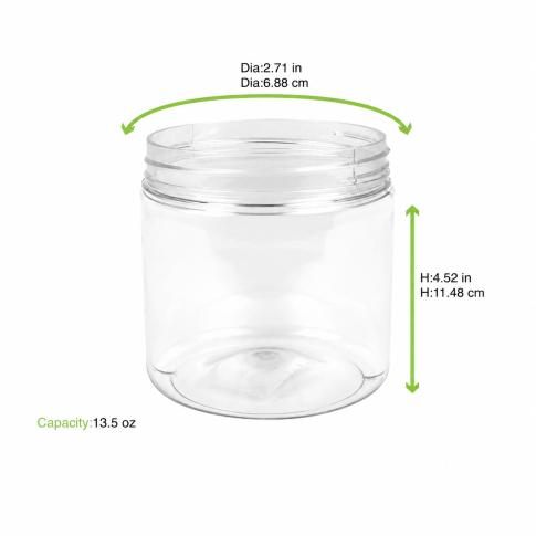 Bocal Bokotwist en plastique PET réutilisable  H115mm 400ml