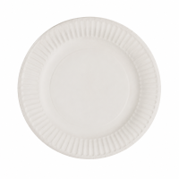 Assiette ronde en carton blanc   H11mm